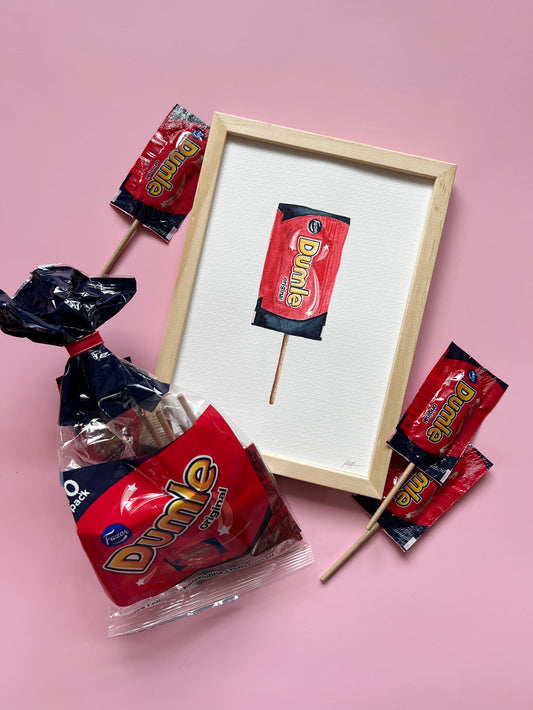 Dumle akvarel original A5