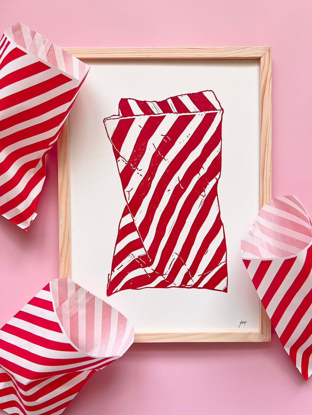 Den bolsjestribede slikpose A4